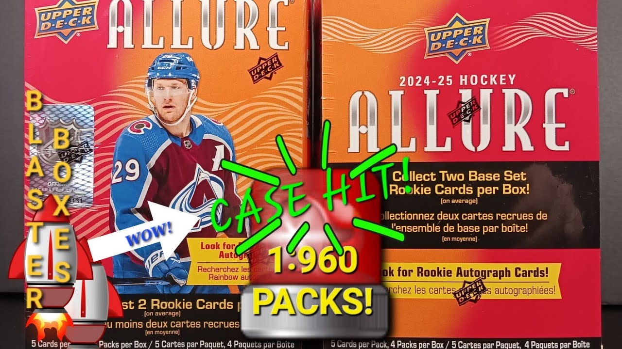 1:960 PACKS HIT! 🙆 2024-25 UPPER DECK ALLURE HOCKEY BLASTER BOXES (x2) WITH EXCLUSIVE GLITTER BOMBS