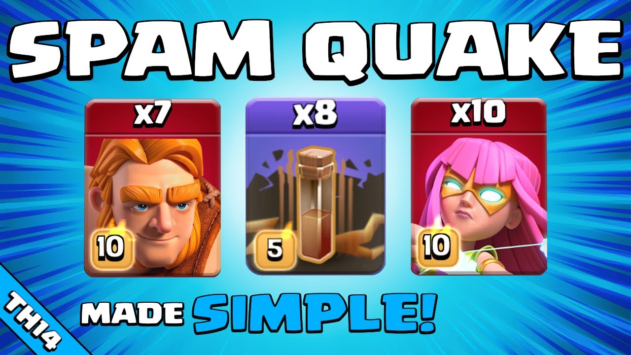 SPAM QUAKE IS UNSTOPPABLE!!! TH14 Attack Strategy | Clash of Clans