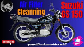 SUZUKI GS 150 AIR FILTER SERVICE AT HOME!