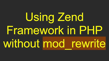 Using Zend Framework in PHP without mod_rewrite