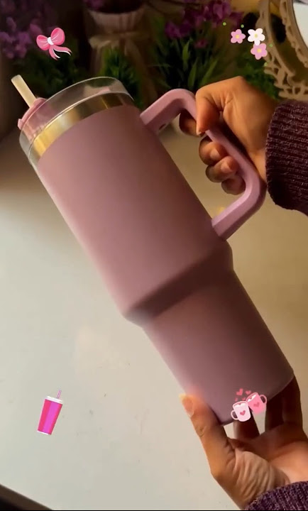 Stainless Steel Insulated Tumbler with Straw & Handle, Coffee Mugs 40 OZ 1200 ml Bottle #tumbler