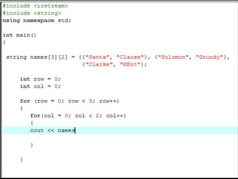 C++ TwoDimensionalArrays