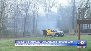 Boone County Fire Protection District responds to large wildfire in Boone County