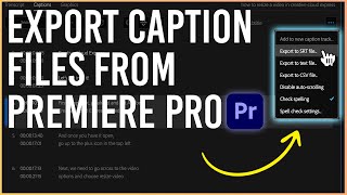 How to Export Captions from Premiere Pro