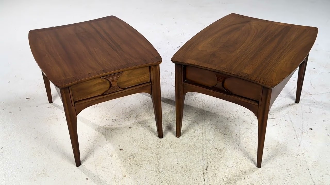 Kent Coffey Perspecta Mid Century Side Tables - Pair