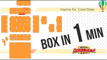 Fastest way to make box with hinges for laser cutting machine. Macro for Corel Draw by mr.Woodman.