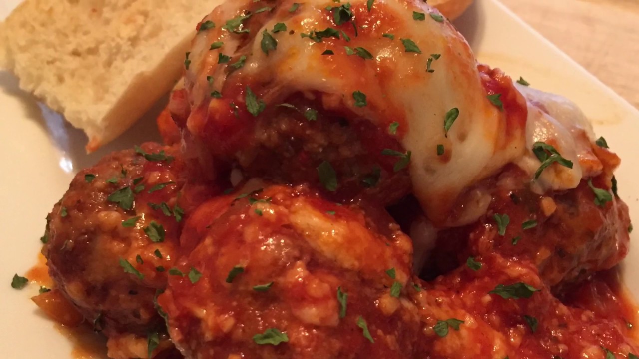 Homemade meatballs and marinara sauce YouTube