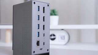 CABLETIME CB18G 18-IN-1 8K DisplayLink Dock Triple Monitor for Mac/Windows