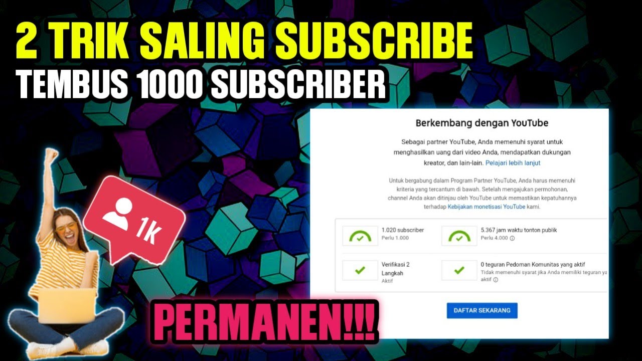 2 Trik saling subscribe terbaru tembus 1000 subscriberKomunitas