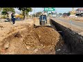 Expansion Road Update Foundation Of Filling ByUs Crushed Stone With Komatsu D4C Dozer And DumpTrucks