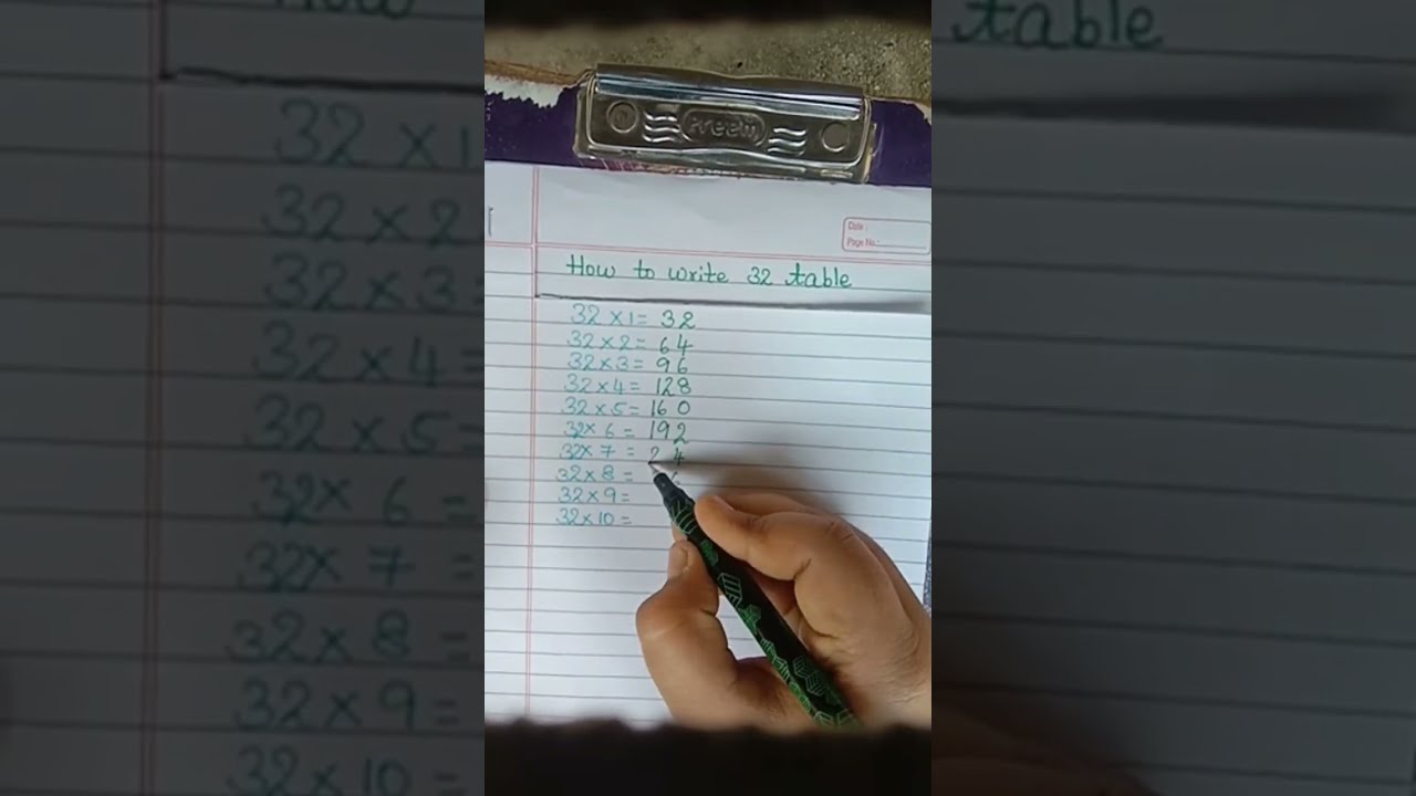 How To Write 32 Table YouTube How To Write 32 Table YouTube