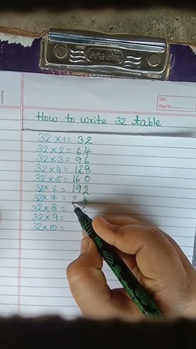 how-to-write-32-table-youtube