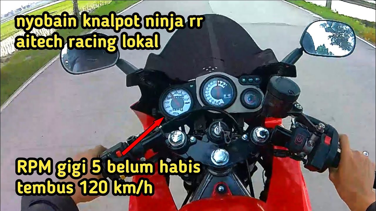 tes ninja rr pakai knalpot aitech racing❗