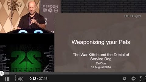 DEF CON 22 - Gene Bransfield - Weaponizing Your Pets: The War Kitteh and the Denial of Service Dog