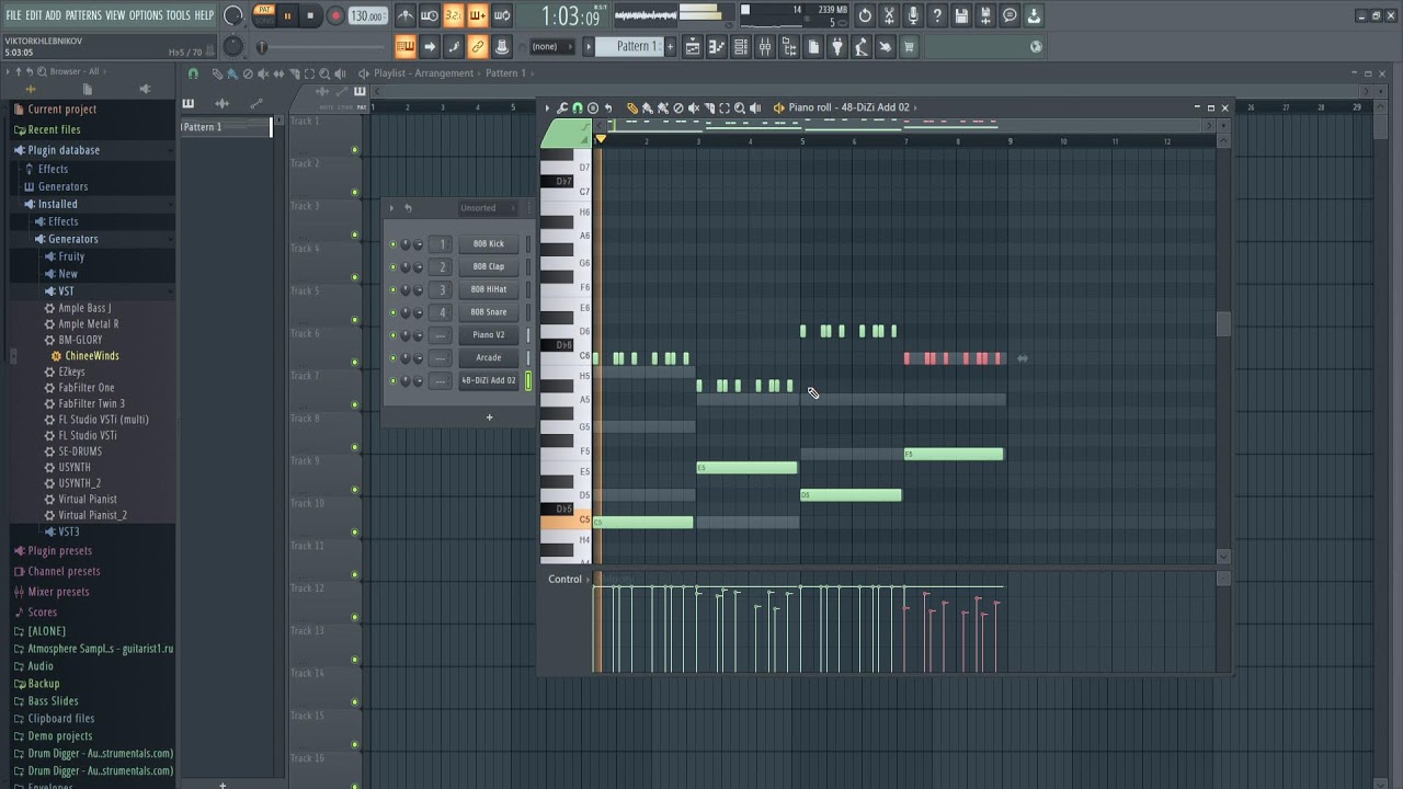 пишу бит с нуля в fl studio