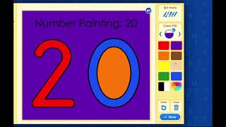ABC Mouse - Learning Path - Basics - Number 20 - Acorns , Painting , Coloring, Counting, Tracing