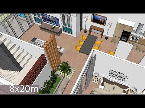 interior-design-home-plan-8x20m-walk-through-with-full-plan-4beds