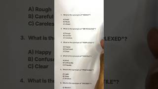 Synonym Quiz; Can you Get 7/7 Correct? #quiz #quiztime #synonyms #quizmaster