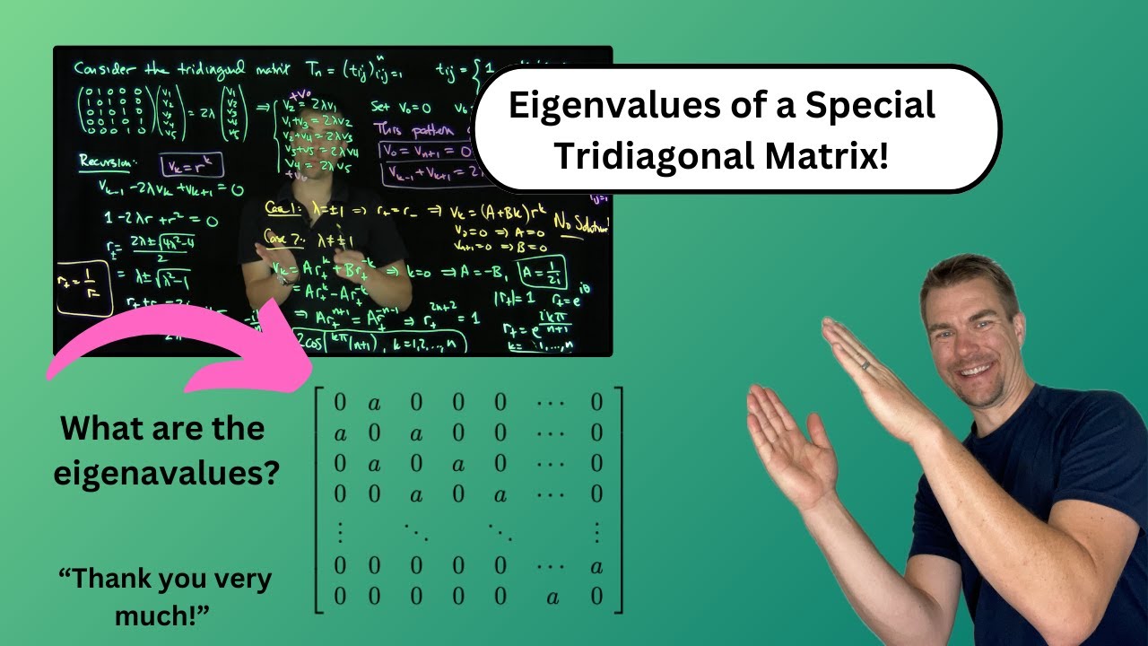 The Eigenvalues of a Special Tridiagonal Matrix - YouTube