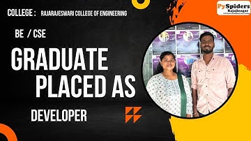 BE (CSE) Graduate Placement Story From PySpiders Rajajinagar | As a  DEVELOPER