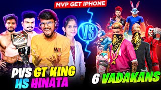 😂 GAMING TAMIZHAN vs HINATA vs PVS vs HARISCAR VS 6 ONE TAP PLAYER | Funny Clash Squad Tips & Tricks