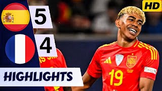Spain vs France 5-4 ||  Highlights \u0026all gols|| Gaming T10