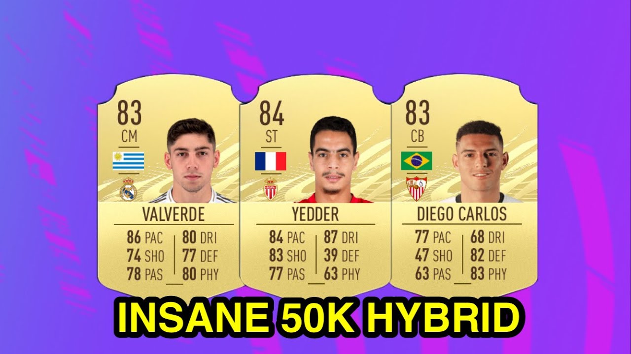 INSANE 50K HYBRID SQUAD BUILDER IN FIFA 21 FT (VALVERDE, BEN YEDDER & CARLOS)