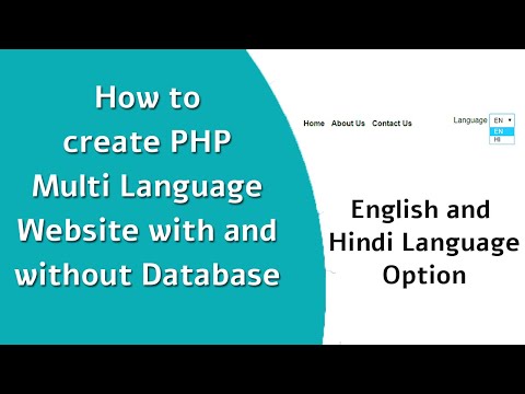 How to create PHP Multi Language Website with and without Database