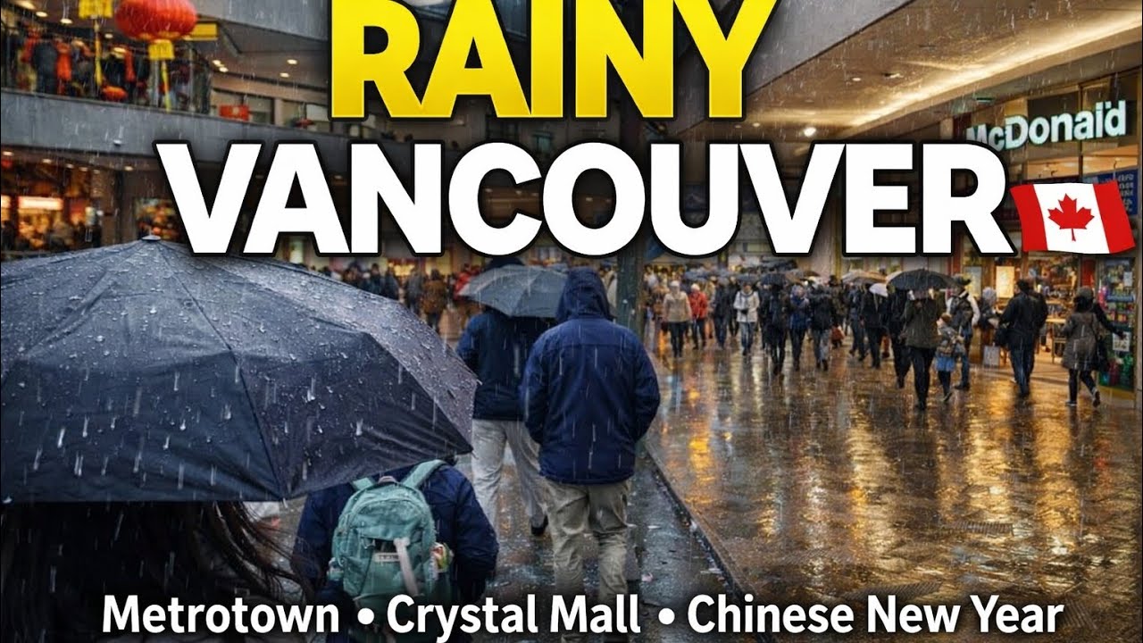 You Won’t Believe Metrotown on a Rainy Day 🌧️ | Vancouver Walking Tour + Chinese New Year Vibes