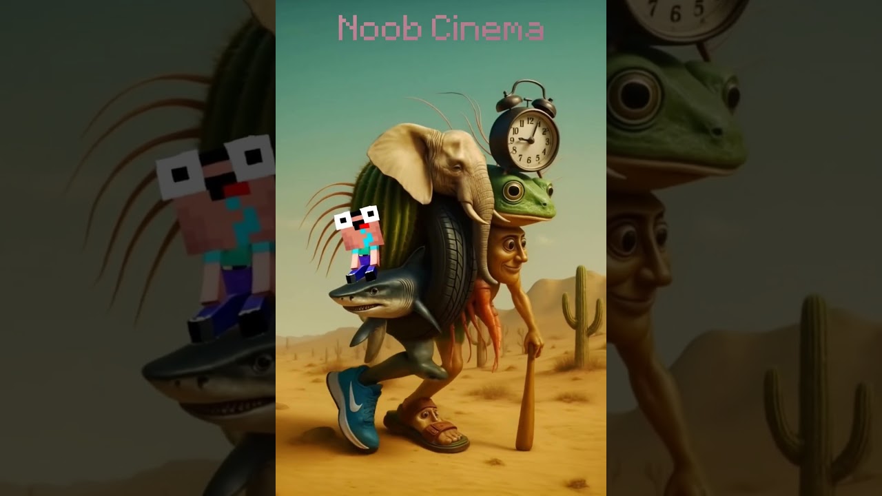 Tralalero Tralala, Bombardiro Crocodrilo, boneca ambalabu, lirili larila in Minecraft MEME
