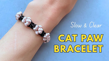 🐾 Macrame Bracelet with 3D Cat or Dog Paws: The Perfect Pet Lover