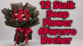 12 stalk soap flower 6 forerro rocher bouquet || Idea Arrangements bouquet