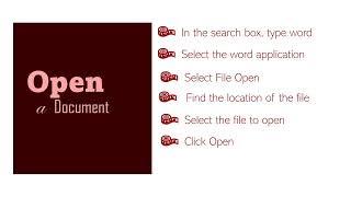 Productivity Tools:Create and Open Document