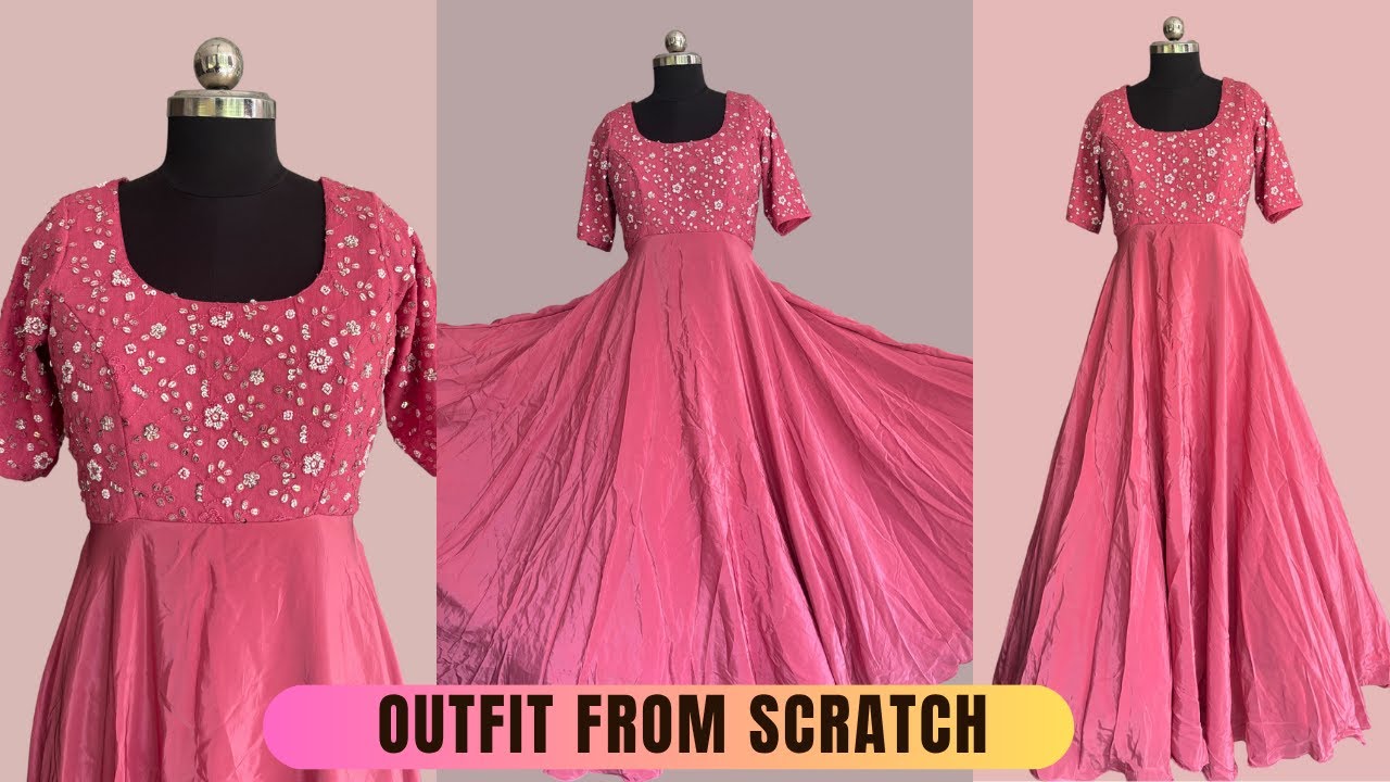 Easy Anarkali Frock Cutting and Stitching | Step-by-Step కట్టింగ్ అండ్ స్టిచ్చింగ్  for Beginners 👗✨