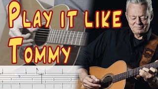 Video thumbnail of "House of the Rising Sun Tommy Emmanuel Style in 3 "EASY" steps ;) - Guitar Tutorial & TABS"