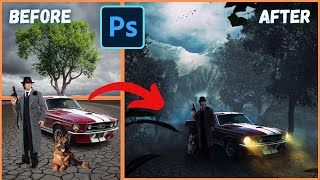 Blending Photos with Photoshop Manipulation | Composition Time-lapse Tutorial