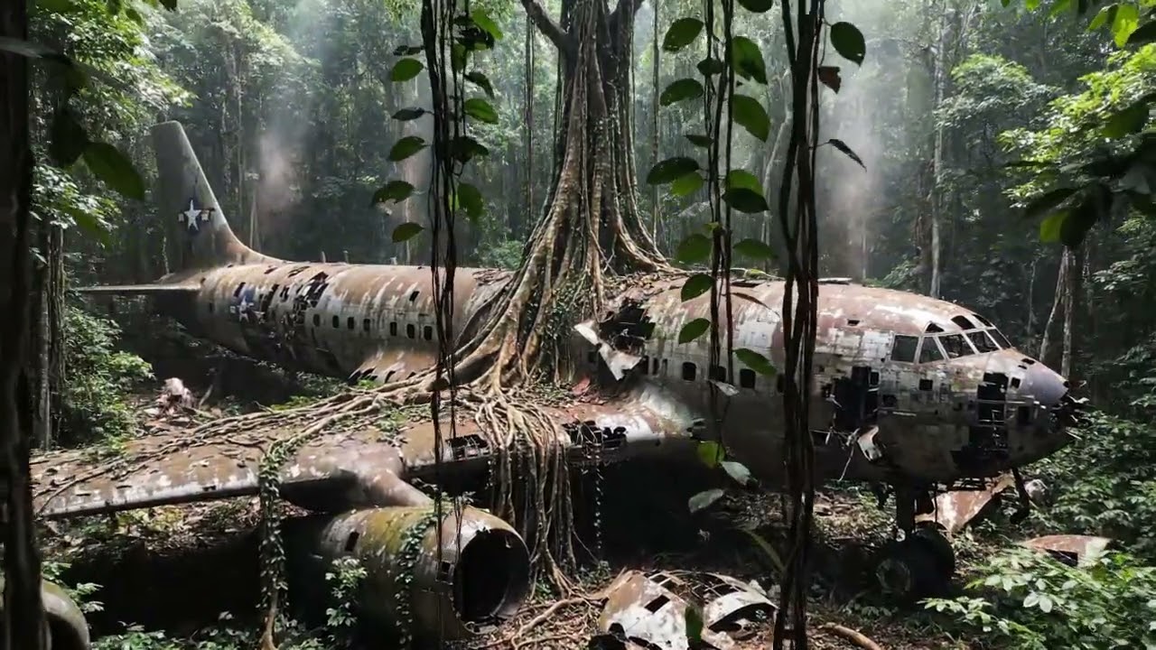 The plane was abandoned in the jungle for half a century.