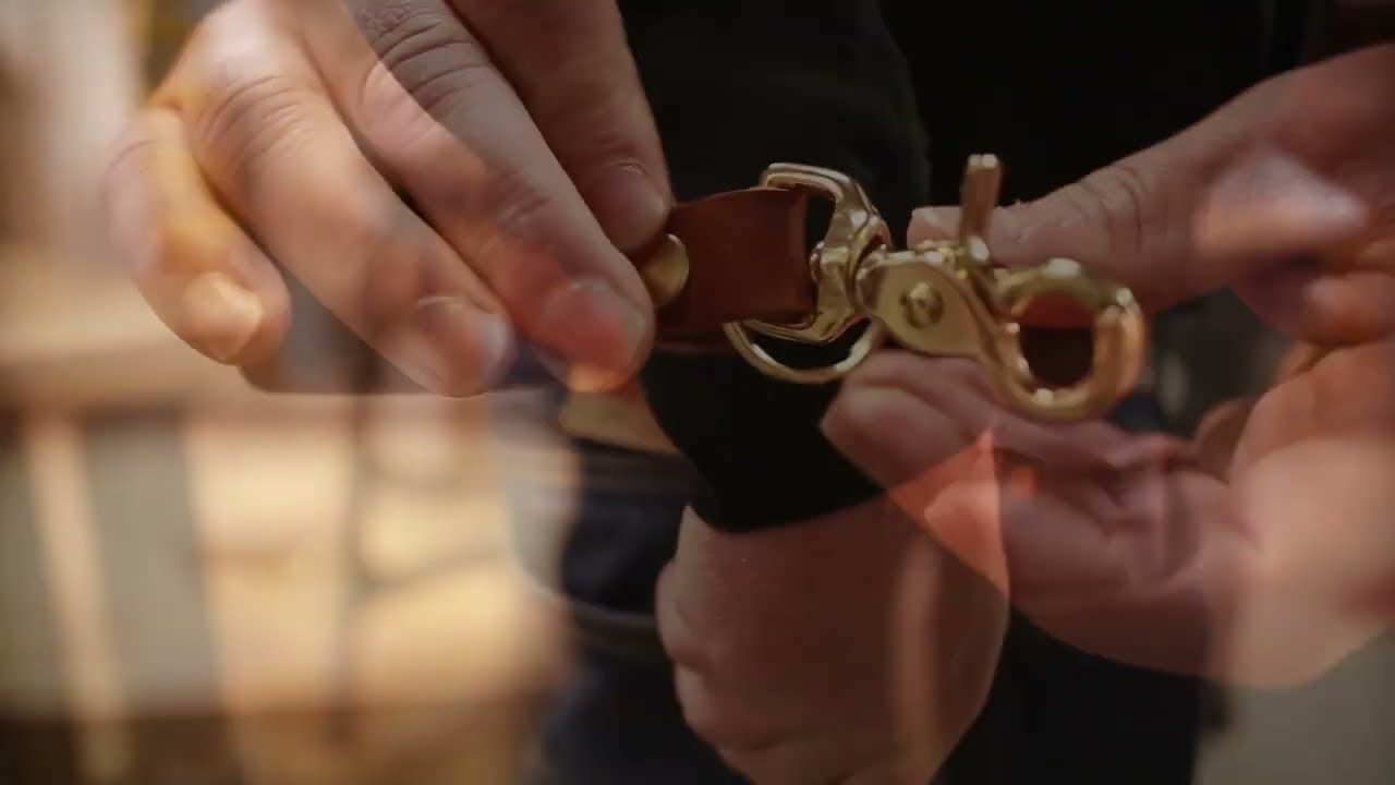 Oowee Products leather Belt loop keychain. making handcrafted products in the USA since 2009.