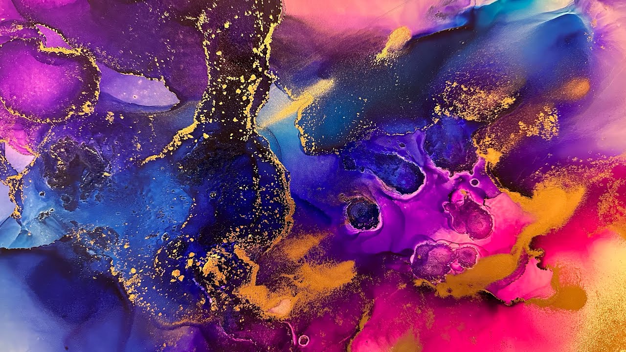 Alcohol Ink Art - Only Piñata Inks 💫🩷💜💙💫 