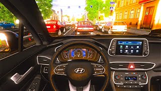 Evening Drive | City Car Driving | Hyundai Santa Fe