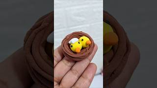 DIY Cute Bird nest 🐥🐣#shorts #diy #viralshort #handmade #trending #craft #clayart #viral