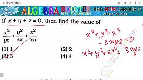 if X + Y + Z =0 then find the value of x²/ y z + Y²/ z x + Z²/ xy👍👍