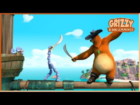 Yummy Pirates | Grizzy x The Lemmings Clip | Cartoon For Kids