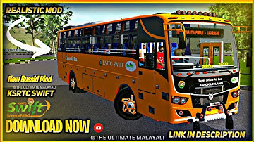 New Ksrtc Swift😍Bus Mod Released 💖 Download Now! Bussid KSRTC Bus Mod l Bus Simulator Indonesia l