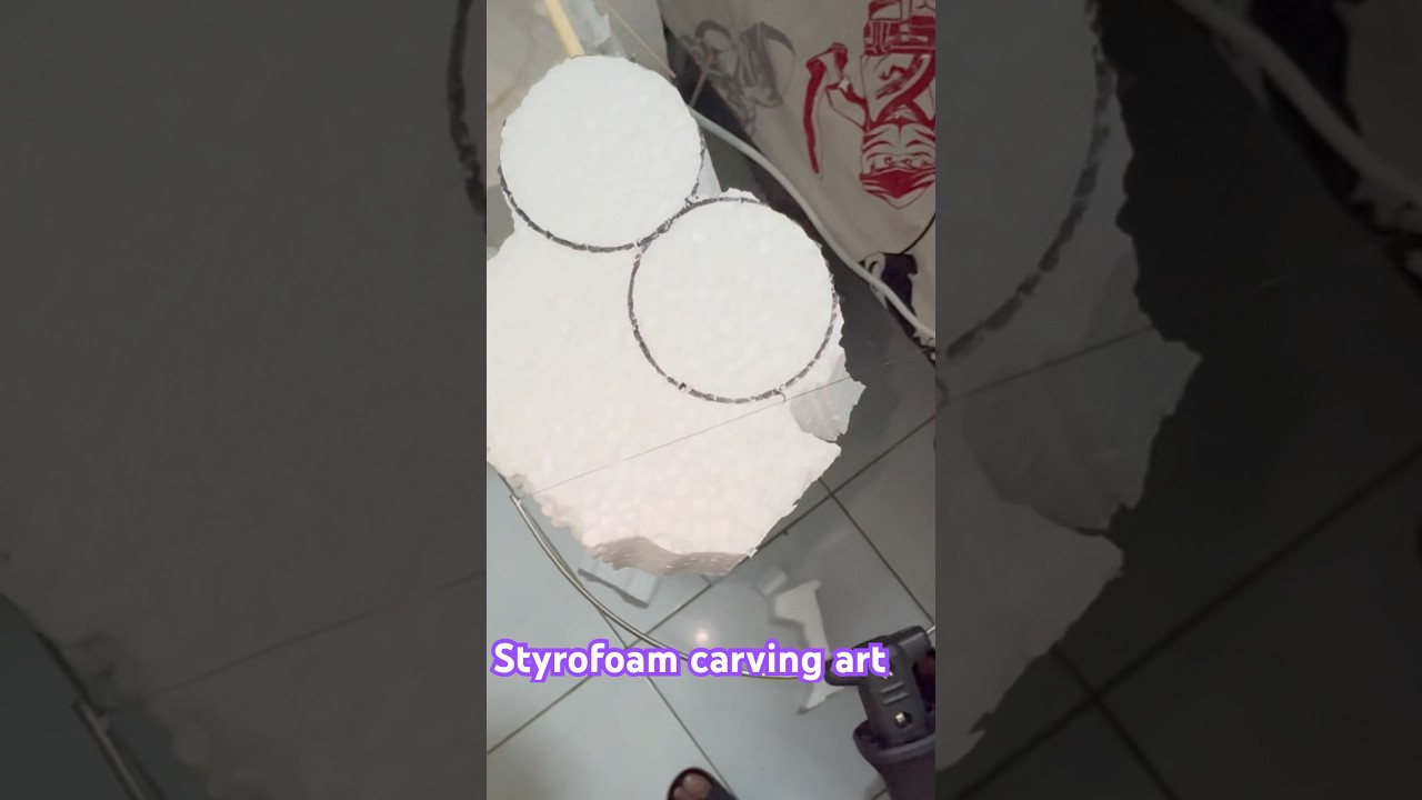 Styrofoam carving art🔥