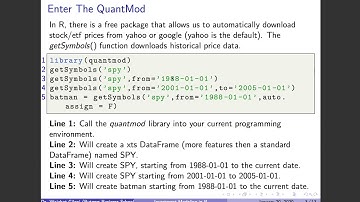 Investment Modeling Lab # 2 (quantmod) - Part A
