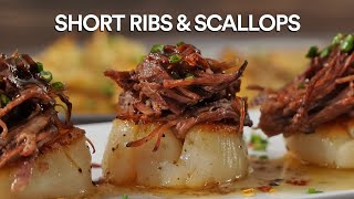 Sous Vide Short Ribs and Scallops | Surf n' Turf