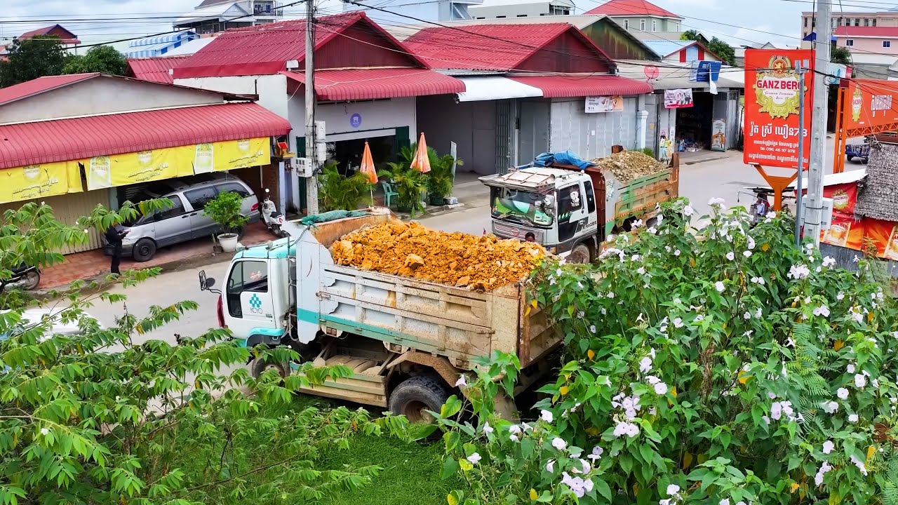 incredible project clear forestry landfill build car garage ,truck transport with bulldozer old push