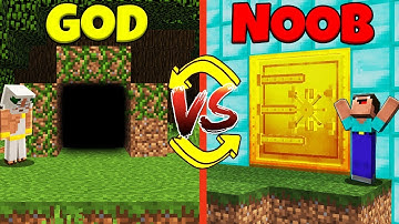 Minecraft Battle: NOOB vs GOD: SWAPPED BUNKER CHALLENGE / Animation