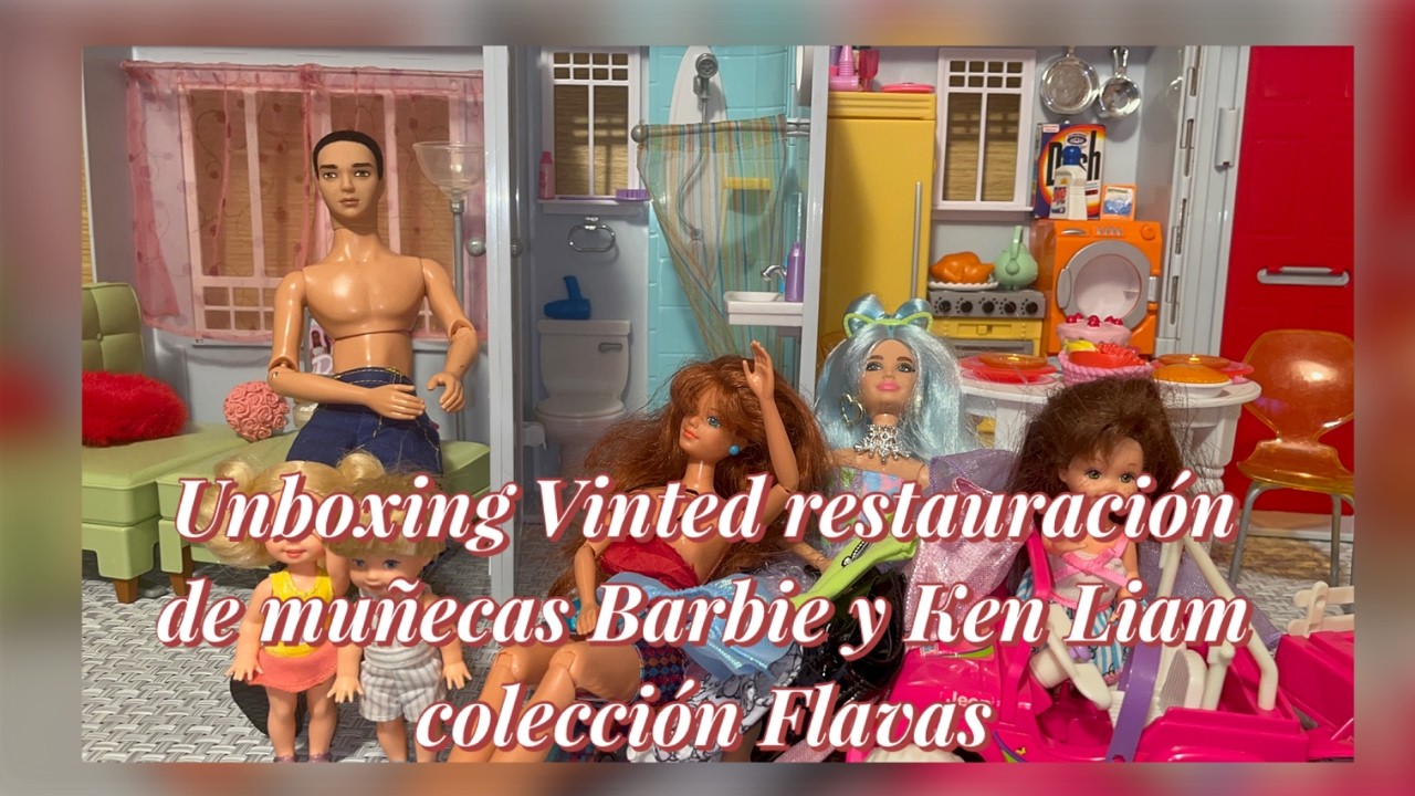Unboxing Vinted y restaurción de muñecas Barbie y ken Liam colección Flavas